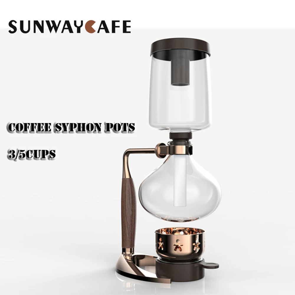 

3/5Cups Syphon Pots High Quality Coffee Kettle Pot Set Filter Syphon Coffee Maker Tea Siphon Heat-Resistant Household Pot
