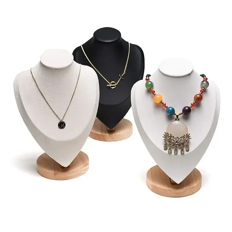 

3Pcs/Set Velvet Jewelry Display Model Bust Show Exhibitor Necklace Pendants Mannequin Jewelry Stand Organizer