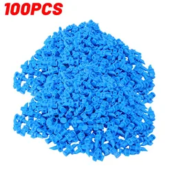 Adjustable Degree Garden Lawn Water Spray & Irrigation System for Greenhouses and Flower Beds (Blue - 100pcs)