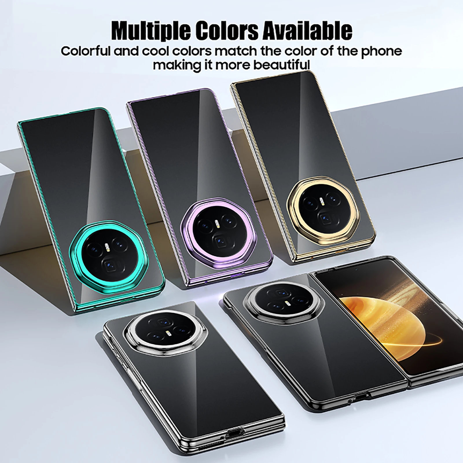 Luxury Electroplated PC Transparent Phone Case - Shockproof Protective Cover