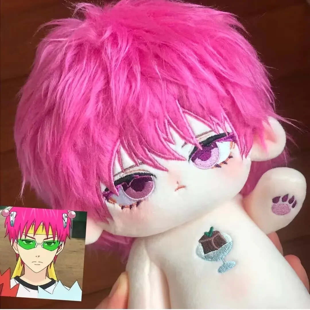 

The Disastrous Life of Saiki K Saiki Kusuo 20CM Anime Cute Soft Plush Stuffed Body Dress Up Clothes Plushie Xmas Gift New Hot