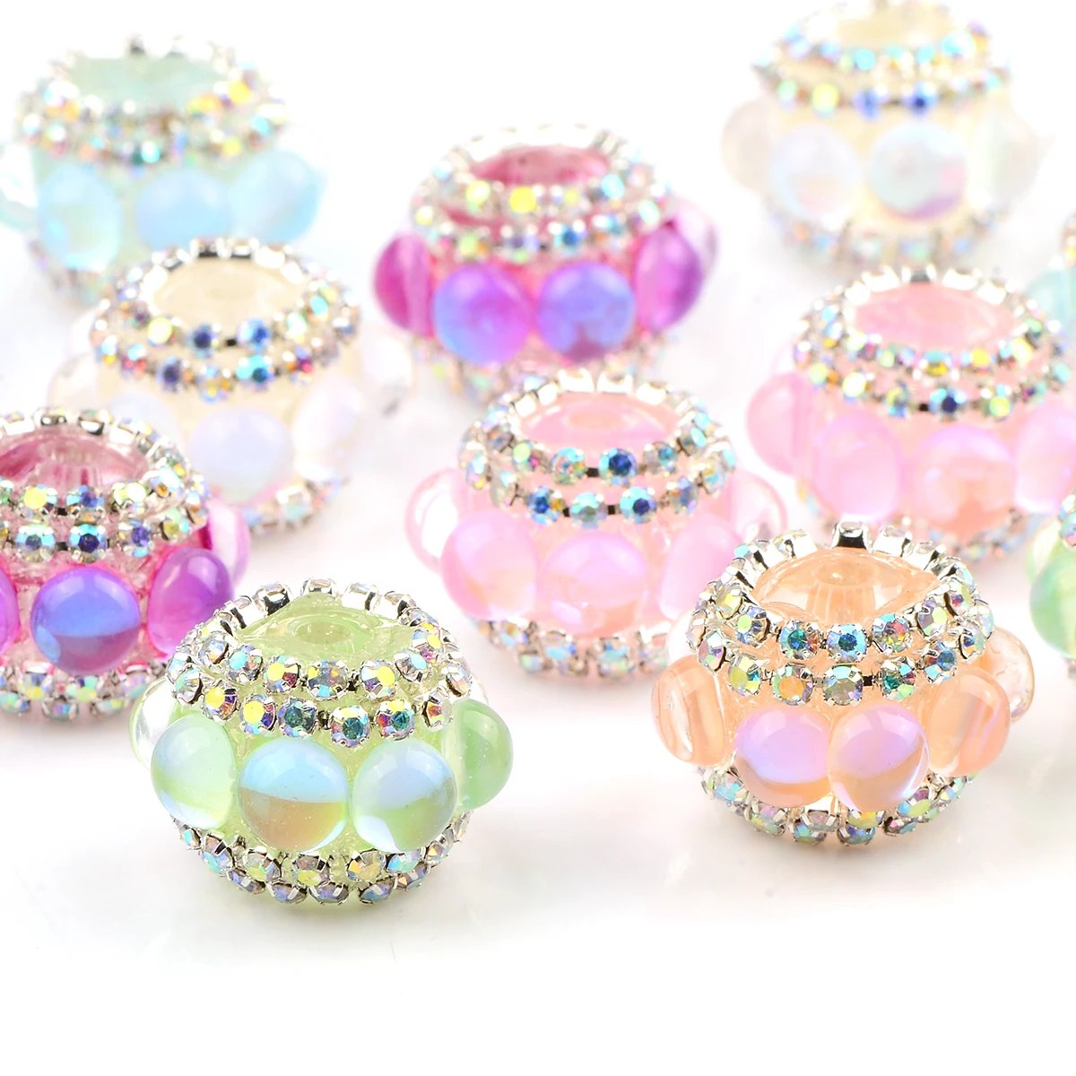 4 stücke zufällige Farbe kreative Katzenaugen runde Acryl perlen für Schmuck machen DIY Schmuck Armband Ornamente Schlüssel anhänger Perlen Stift