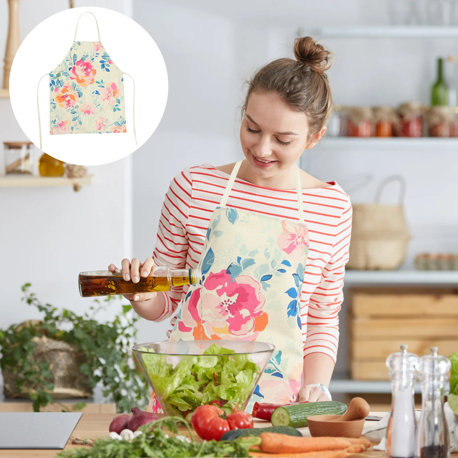 

Apron Chef for Kitchen Working Home Multifunctional Washable Funny Printing Tool Women