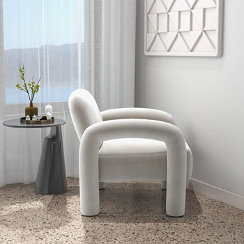 SEYNAR Mid-Century Modern Velvet Upholstered Accent Chair for Living Room 4