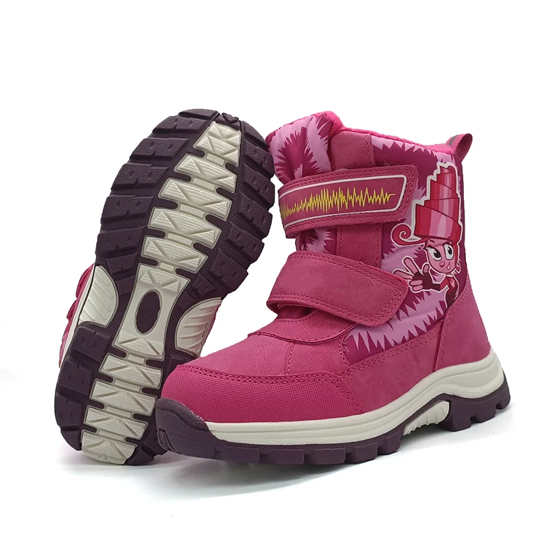 

NEW 1pair Waterproof Girl/Boy Wool Snow Boots Winter Warm Leather Ski Children Boot,-40 or -30 degrees Kid Boot