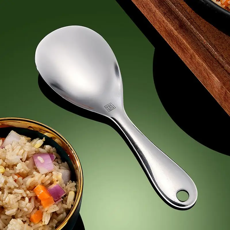 304 Stainless Steel Rice Scoop High-grade Versatile Use Anti-stick Easy To Clean Perfect Serving Thickened Sturdy cooking scoop