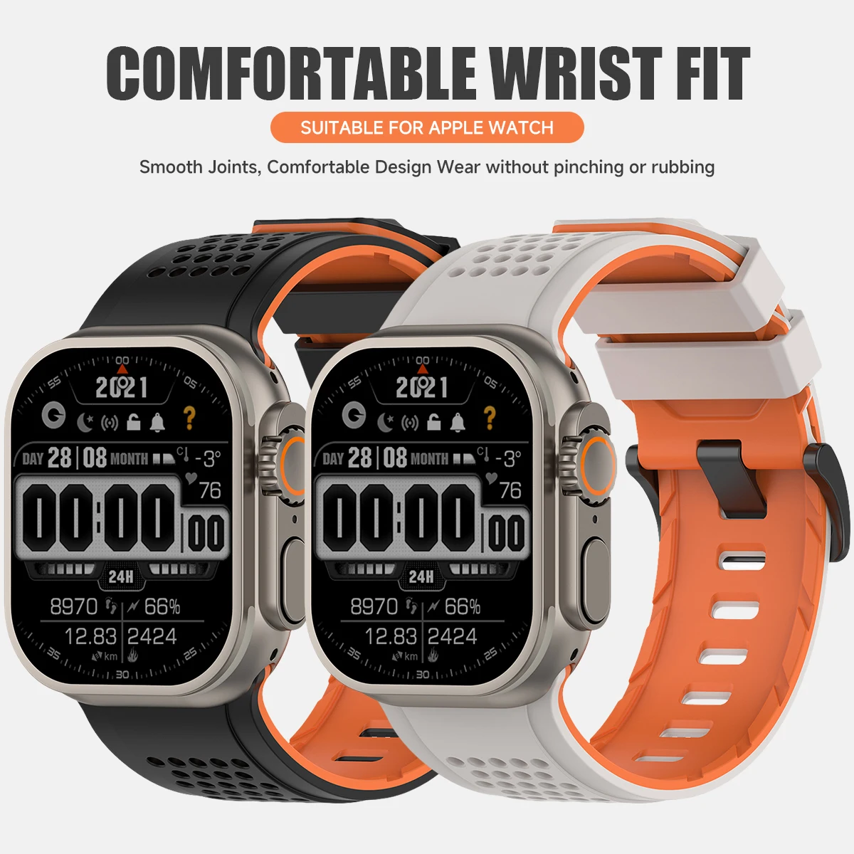 Two-Tone Breathable Sport Band - Silicone Strap