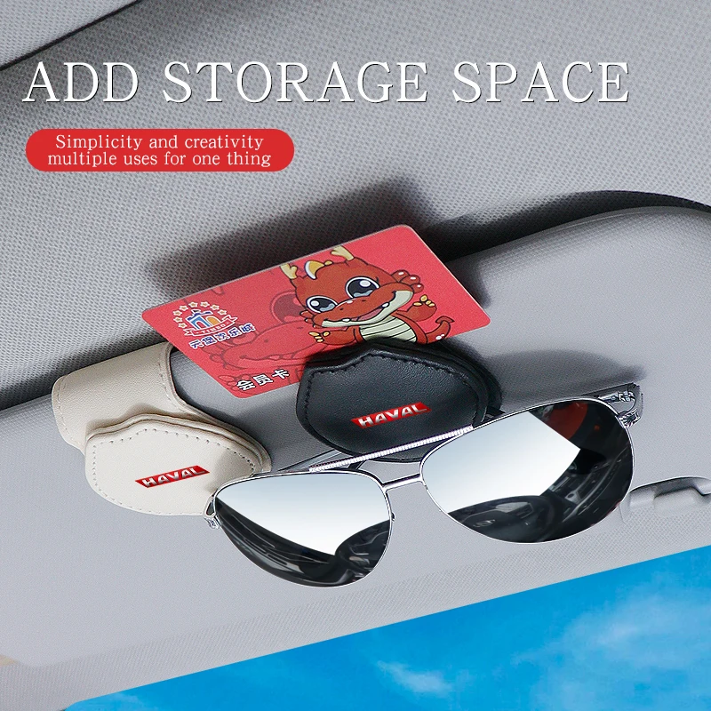 

Кожаный Автомобильный зажим-органайзер для солнцезащитных очков с логотипом Haval F7 M6 H6 H9 F7X F7 Dargo H1 H2S M6 H3 H4