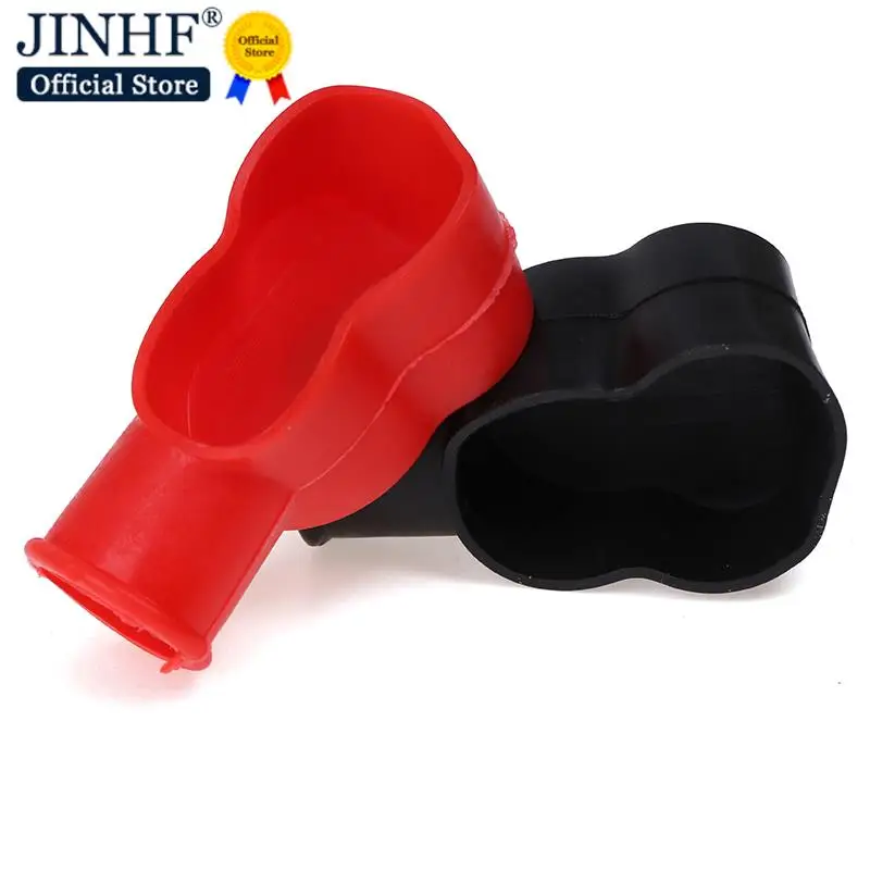 2pcs Universal Car Battery Terminal Cap Negative Positive Terminal Covers Protector Replacement Batteries Car Accessories