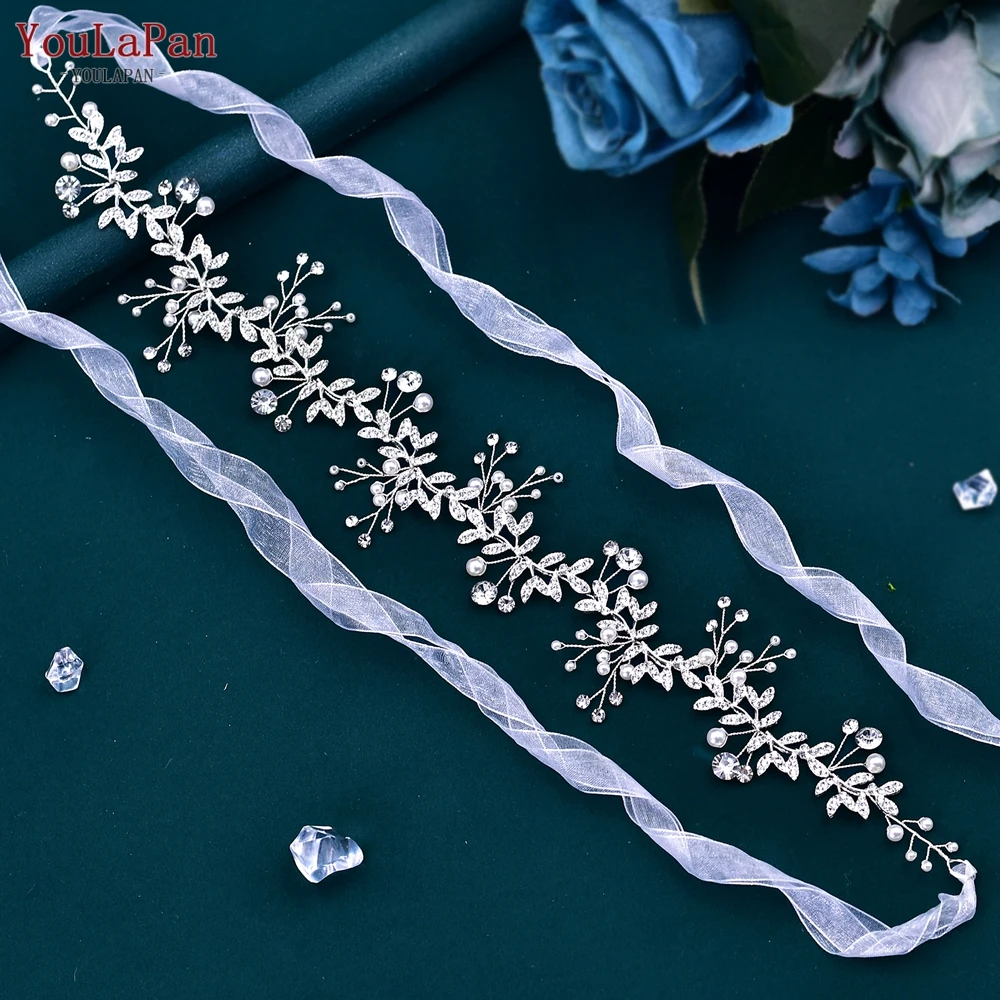TOPQUEEN SH233 Shiny Crystal Wedding Dress Belt Rhinestone Bridal Sash Formal Dress Alloy Leaves Woman Belt for Evening Gown bridal waistband bridal dress decoration