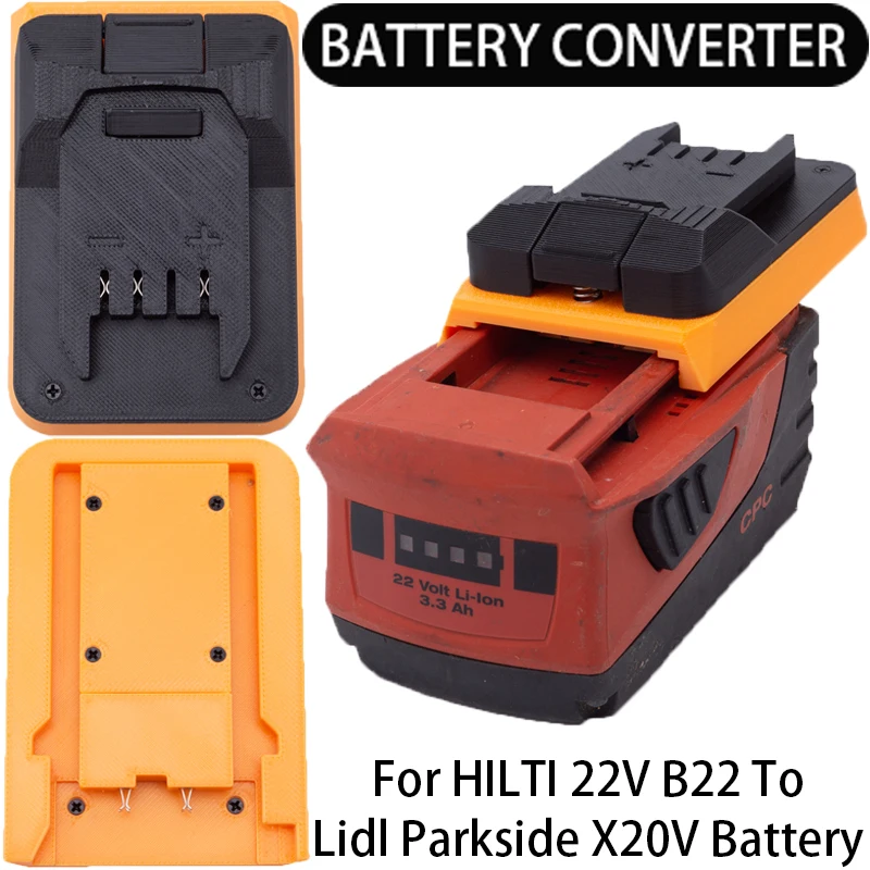 Convertitore Batteria Per Lidl Parkside X20V Tool Series Da Convertire Per Hilti 22V B22 Adattatore Batteria Agli Ioni Di Litio Accessori Per Utensili