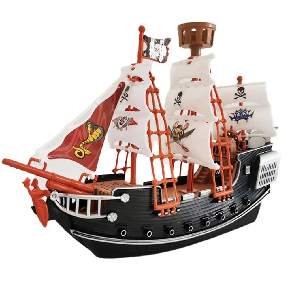 Kids Pirate Toys Pirates Ship Plaything Interesting Unique Boats Model Playthings Table Ornament Boat Toy for Home Kindergarten 2