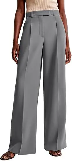 Aoaiiys Solid Suit Pants Women Simple Classic Straight Wide Leg Pants Office Lady High Waisted Trousers Spring Summer 2026 New
