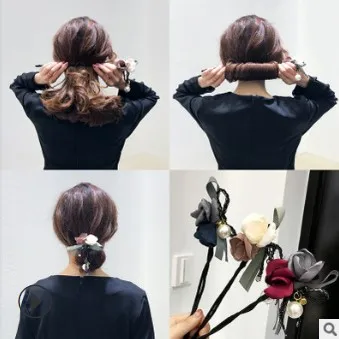 

3Pcs/Lot Variable Pearl Flower Twist Donut Magic Bud-Like Lazy People Hair Bun Maker Care Styling Tools Accessories HA542