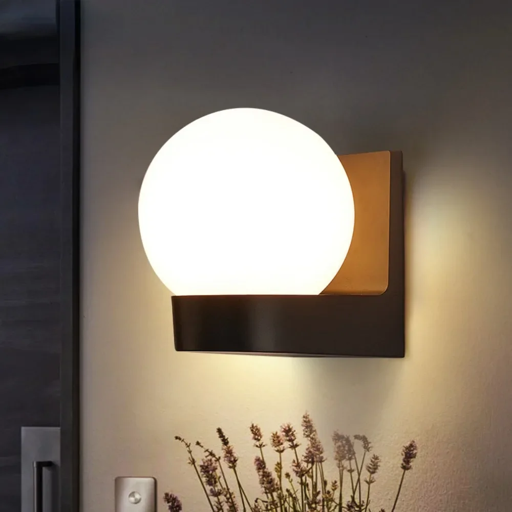 

Wall Sconce Creative Wall Lamp Simple Ball Aisle Wall Light Upholstery Light for Living Room Bedroom Bedside Stair Light