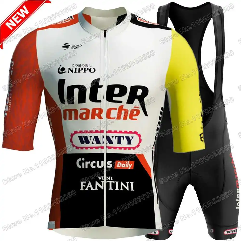Cycling Jersey Set Cycling Jersey Cycling Shirt Cycling Suit Team Wanty Summer Cycling Clothing Men Short Sleeve Kit Road Bike Shirt Bib Shorts MTB Wear