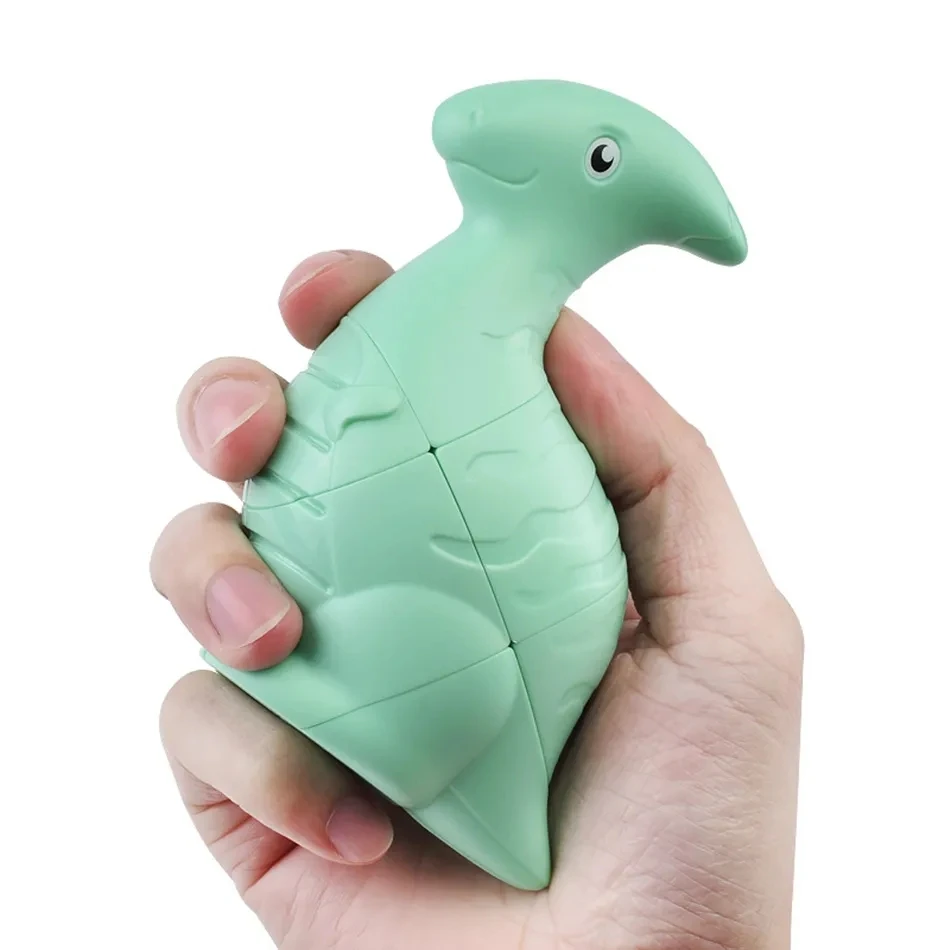 FANXIN 3x3 Dinosaur Magic Cube Cute Dinosaur Model 3x3x3 Magic Cube Puzzle Toy Cubo Magico Dinosaur Model For Children Kids Gif 2