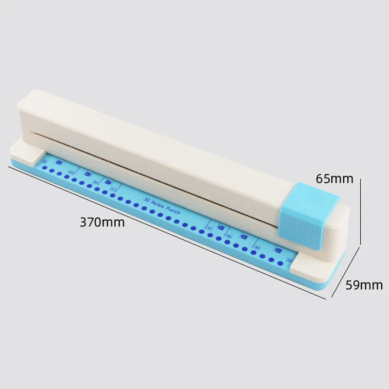 30 Holes Puncher Sliding A4 Paper Punch Portable Manual Holes Punch Aid Heavy Duty Hole Puncher For Scrapbooks Paper paper punch hole punching tools circle hole punch book binding supplies