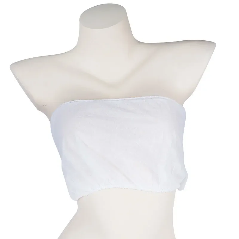 50 Pcs Beauty Salon Massage Chest Wraps Non-Woven Fabric Bras Sauna SPA Disposable Bras Sauna Underwear