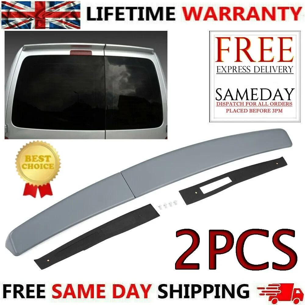 2 Barn Doors Posteriore Boot Trunk/ Roof Spoiler Wing Per Vw Caddy 2005-2018 Sportline
