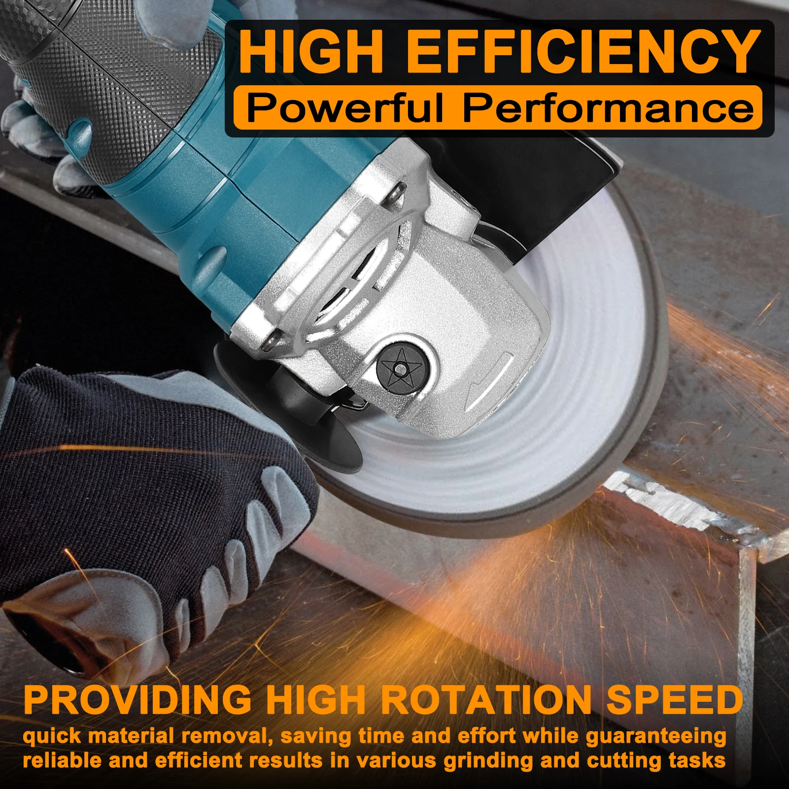 125 Type Electric Grinding Tool Brushless Motor Angle Grinder Cutter Power Tool Cutting Polishing Ceramic Tile Wood Stone Steel 3