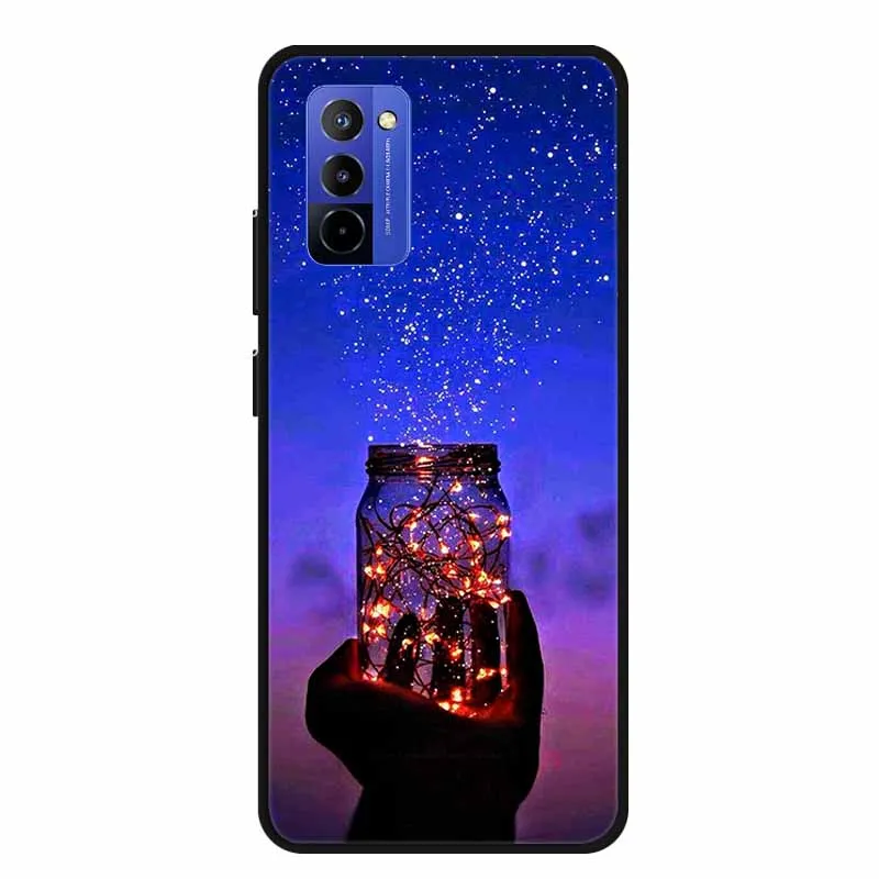 Shockproof Black Silicone Phone Case with Bumper Protection - Soft Back Cover 6.75