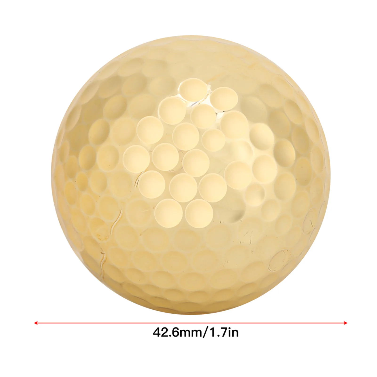 Golf Balls 4Pcs Portable Double Layer Gold Plating Accessory