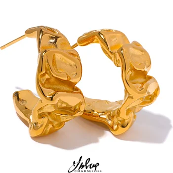 Gold Unusual Hoop Earrings