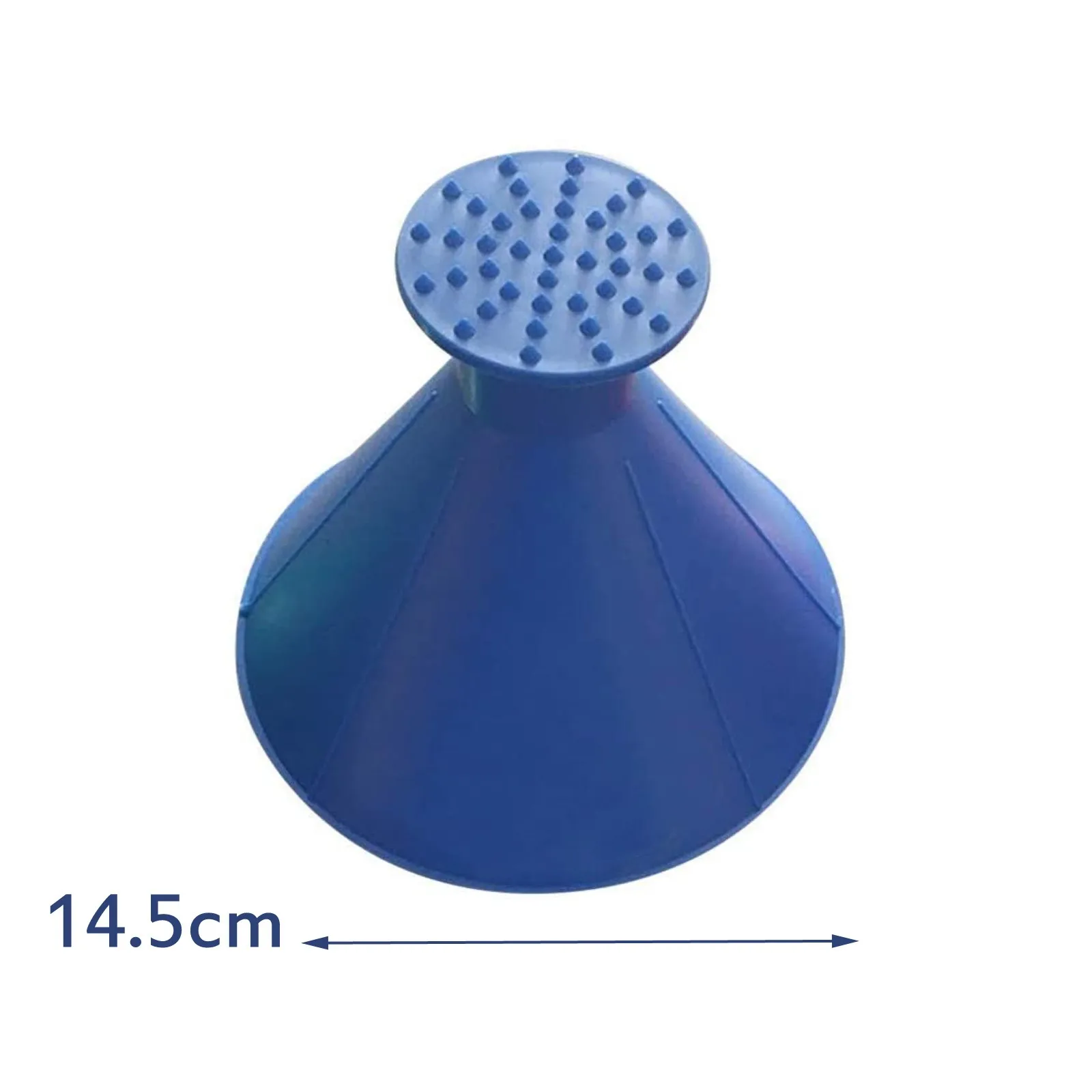 Cone-Shaped Windshield Ice Scraper Snow Shovel Tool+Funnel Blue