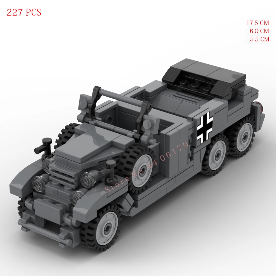 

hot military WW2 Germany army Head of state Parade car G4 W31 vehicles Blitz war weapons bricks model Building Blocks toys gift