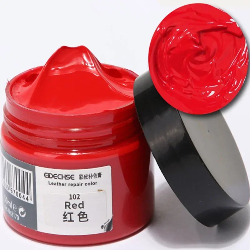 50ml Car Leather Paint Seat Care Liquid For Auto Leather Refurbish Repair 20 Colors