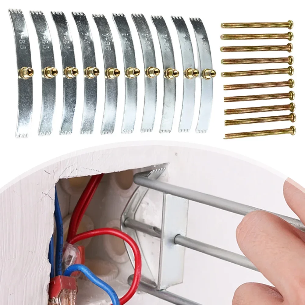 Wall Box Repair Screw Steel Junction Fixed Socket Box Mount Type 86 Cassette Repairer Switch Repairer electronic enclosure case electrical junction box electrical box electrical distribution box 10PC