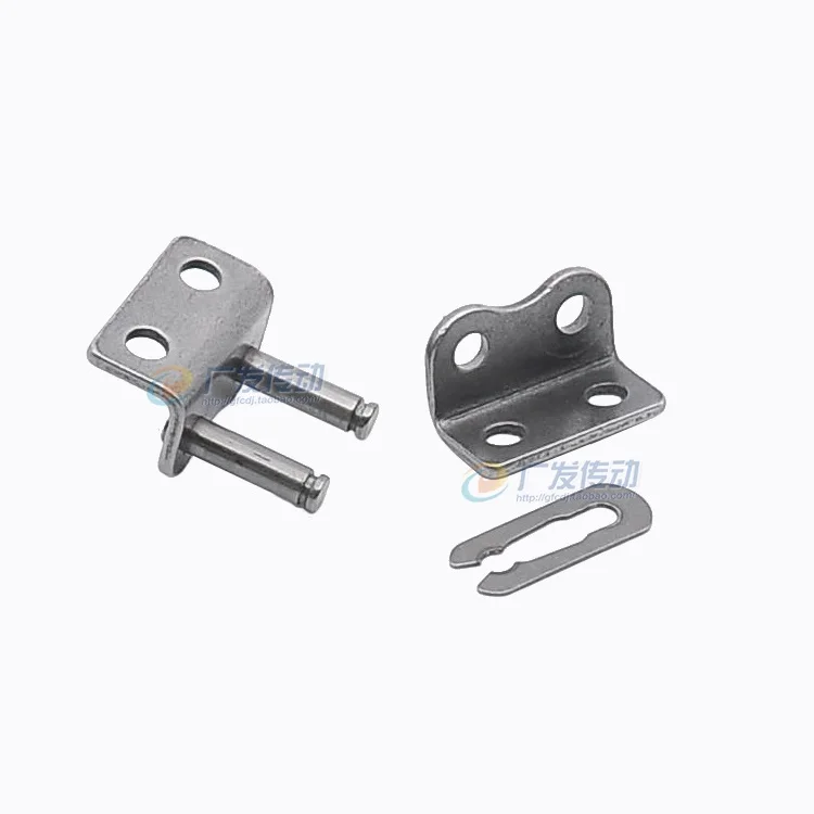 1pcs Double-side Double-hole Bent Plate Full Buckle Chain Buckle 08B/10A/12A/16A Industrial Chain Join