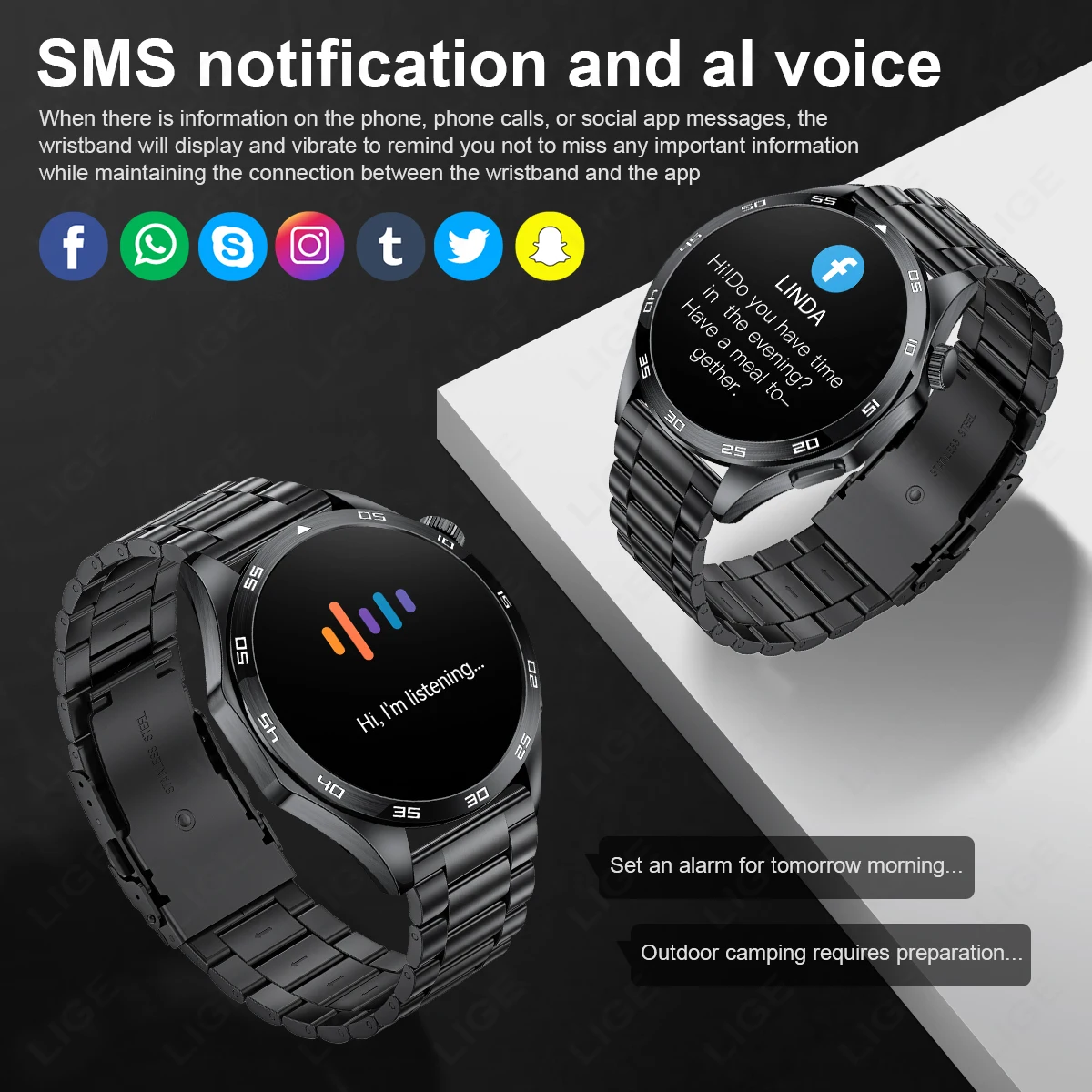 LIGE Micro Physical Examination ECG Smart Watch Men Bluetooth Call Heart Rate Blood Pressure Oxygen Health Smartwatch 2025 New