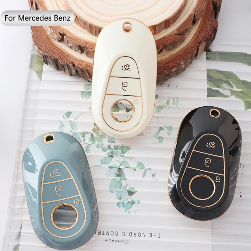 TPU Car Key Case Cover Keyless for Mercedes Benz C S Class W206 W223 S350 C260 C300 S400 S450 S500 Key Protector Shell Fob