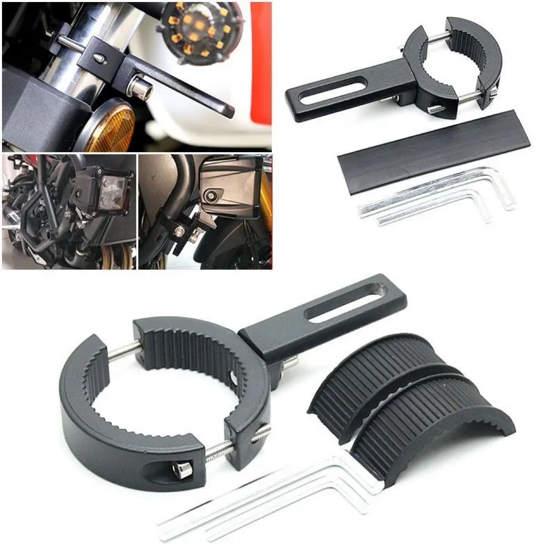 Motorcycle Light Bracket Adjustable Motorcycle Headlight Spotlight Mount Fog Light Fork Ear Chopper Headlamp Holder