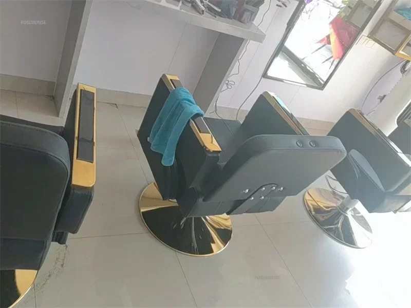 Description Picture 6 of itemHairdressing Swivel Barber Chairs Recliner Adjustable Hair Cutting Chair Comfortable Spa Home Furniture Beauty Salon Armchairs