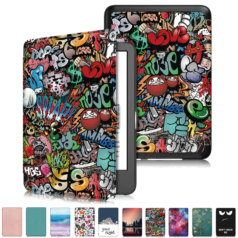 Kindle Case Ereader Cover Ereader Case for Kindle 11th Generation 6 inch Smart Magnetic Leather Painted Cover