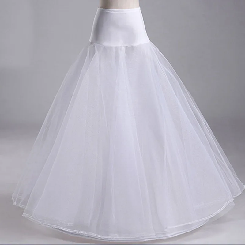 A-line Skirt A Steel Ring Two Layers of Yarn Waist Lace Design Ball Gown Underskirt Wedding Dress Petticoat and Ground Petticoat