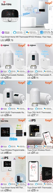 Controlador de temperatura ambiente sensible de 220V, sistema de calefacción  inteligente con termostato Wifi para casa