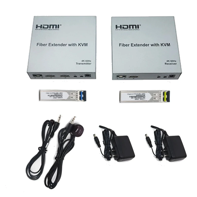 Fibre Optique Hdmi 20km Usb Kvm, Émetteur-récepteur Vidéo, Boucle