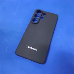 Premium Soft Liquid Silicone Shockproof Phone Case with Logo for S26 UItra (Black)