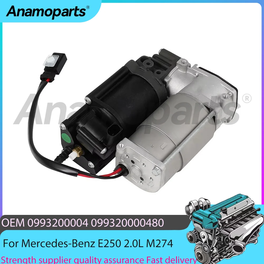 Air Suspension Compressor Pump Kit Fit 1.6 2.0L For Mercedes-Benz C63 ...