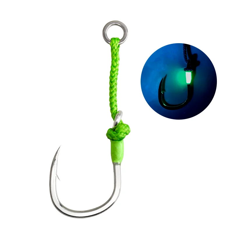 OBSESSION HK054 4 teile/beutel Unterstützen Meer Angeln Langsam Jig Einzel Haken 1/0-7/0 Salzwasser High Carbon Stahl Einzel Haken – Detail 8