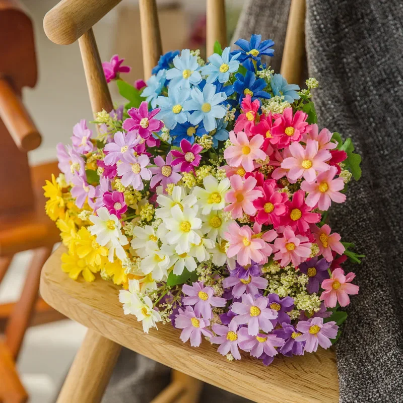 Artificial Gerbera Daisy Flower Bouquet for Home and Garden Decoration