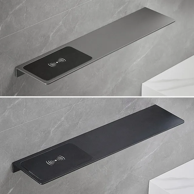 무선 충전식 욕실 선반 정리함, 홈 호텔 럭셔리 스토리지 랙, 샴푸 화장품 보관