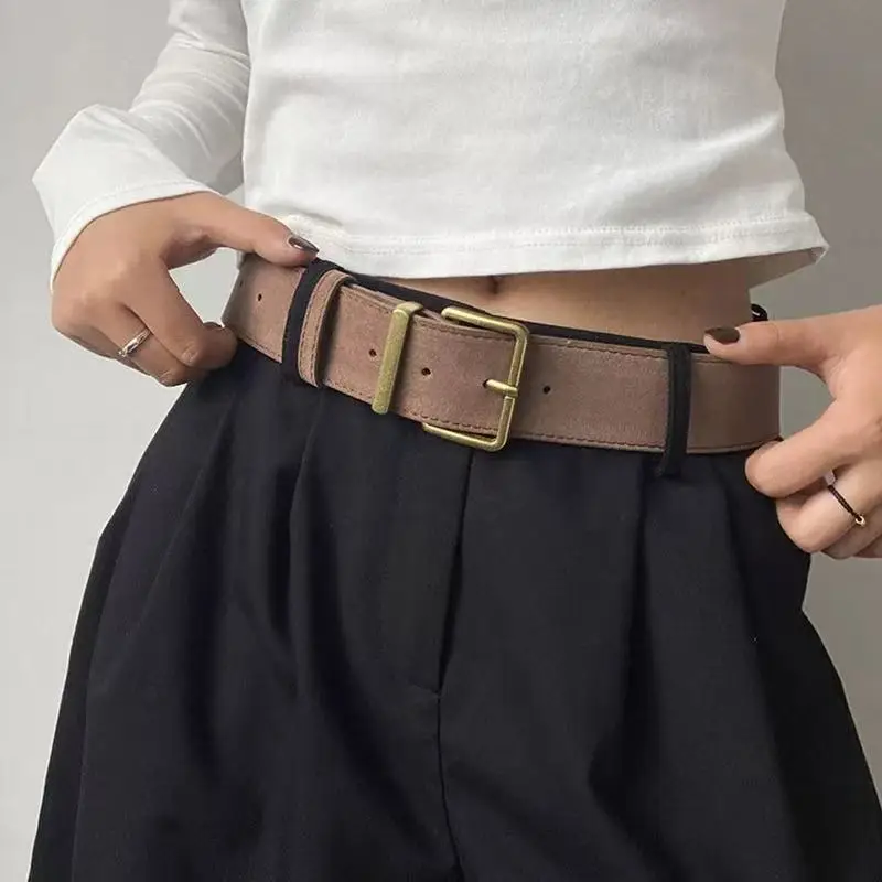 Minimalistischer, vielseitiger Retro-Damengürtel im amerikanischen Stil mit High-End-Feeling, Paar mit Röcken und Jeans, Taillenmieder, 2025 ne – Detail 8