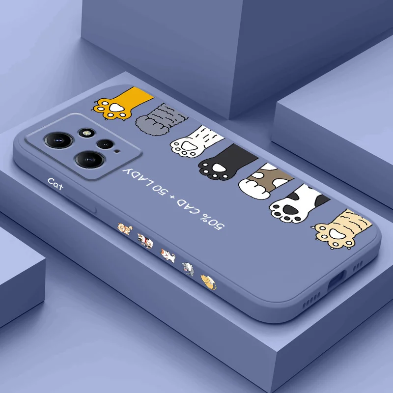aliexpress.com - Cat Litter Phone Case For Xiaomi Redmi Note 12 12S 11 11S 10 10T 10S 9 9S 8 7 Pro Plus 4G 5G Liquid Silicone Cover