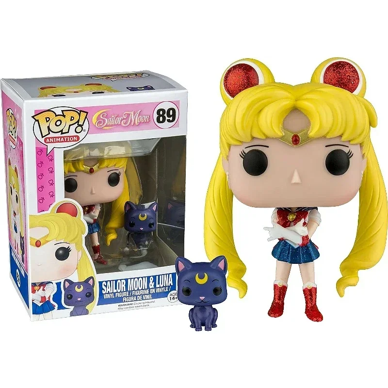 thumbnail image 4 of FUNKO POP Sailor Moon Luna 89 Chibi 295 Pluto 296 Urano 297 Neptuno 298 Saturno 299 Modelos de acción Juguetes coleccionables para regalo, 4 of 5