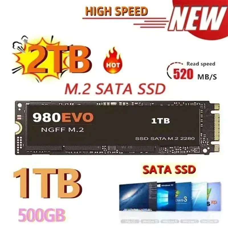 레노버 880EVO 노트북용 4TB 외장 하드 디스크 SATA3 인터페이스 휴대용 솔리드 스테이트 드라이브 내장 하드 드라이브용